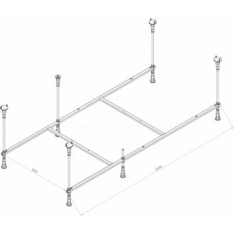 Каркас для ванны Am.Pm Func W84A-170-080W-R