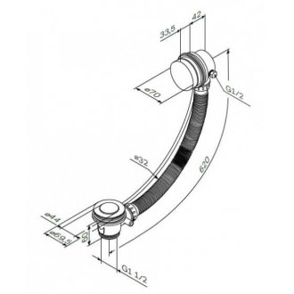 Слив-перелив Am.PM W90A-000-OflB