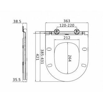 Крышка-сиденье Am.Pm Spirit 2.0 C707857WH м/л