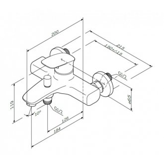 Смеситель для ванны Am.Pm Spirit 2.1 F71A10000