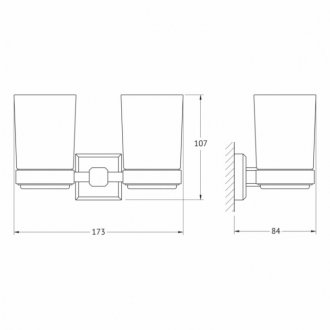 Держатель с 2-мя стаканами Artwelle Hagel 9928A