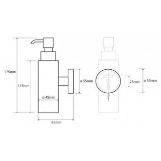Дозатор для жидкого мыла подвесной Bemeta Omega 104109012
