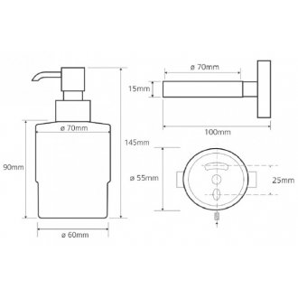 Дозатор для жидкого мыла стеклянный Bemeta Omega 104109102