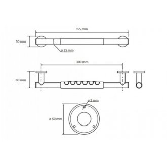 Поручень 35 см Bemeta Omega 104507661