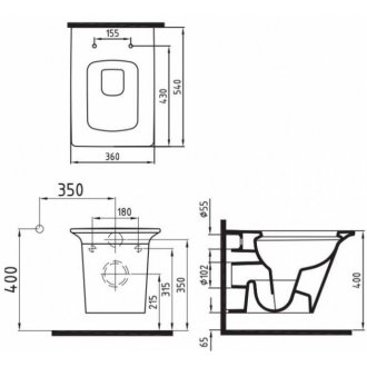 Унитаз Bien Lotus LTKA054GMVP1W3000