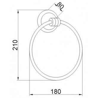 Полотенцедержатель-кольцо Boheme Hermitage 10384 хром