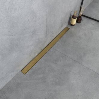 Душевой лоток Boheme Premium Linear 80 см золото матовое