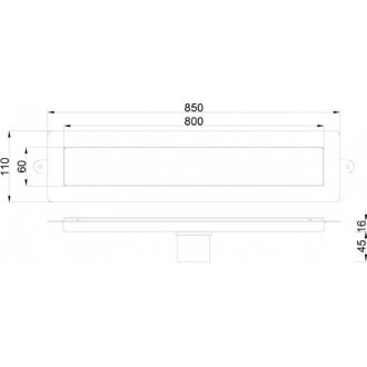 Душевой лоток Boheme Premium Linear 80 см золото