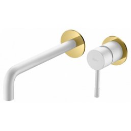 Смеситель для раковины Boheme Uno 465-WG White Gol...