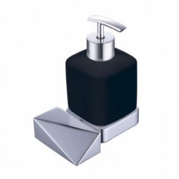 Дозатор мыла Boheme Venturo New 10317-CR-B черный-...