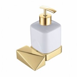 Дозатор мыла Boheme Venturo New 10317-G белый-золо...