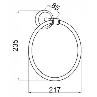 Полотенцедержатель-кольцо Boheme Vogue Bianco 10135 хром