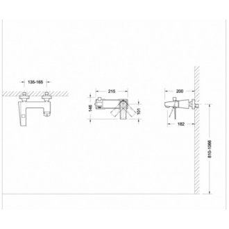 Смеситель для ванны Bravat Iceberg F676110G-01