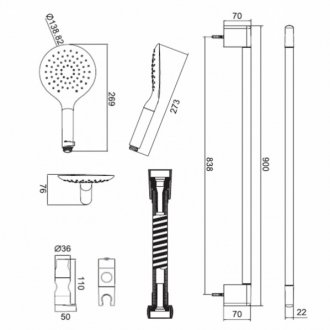 Ручной душ Bravat Snow P70144CP-RUS