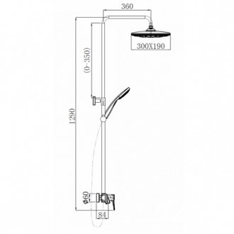 Душевая стойка Comforty FF074R-CCT