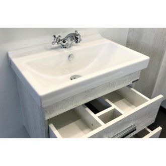Мебель для ванной Comforty Никосия 60П дуб белый