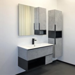 Мебель для ванной Comforty Франкфурт 90 бетон свет...