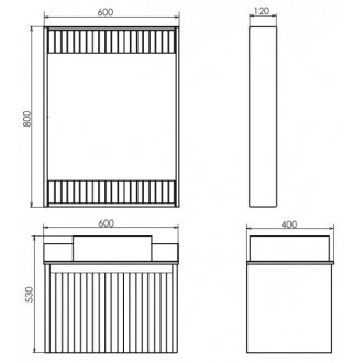 Мебель для ванной Comforty Марсель 60