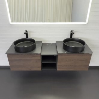 Мебель для ванной Comforty Портленд 150-MB дуб шоколадно-коричневый