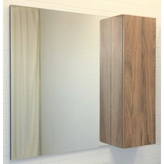 Зеркало со шкафчиком Comforty Порто 90 дуб темно-коричневый