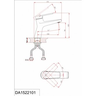 Смеситель для раковины D&K Bayern.Furth DA1522105