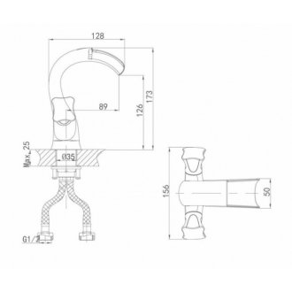 Смеситель для раковины D&K Grimm DA1382801