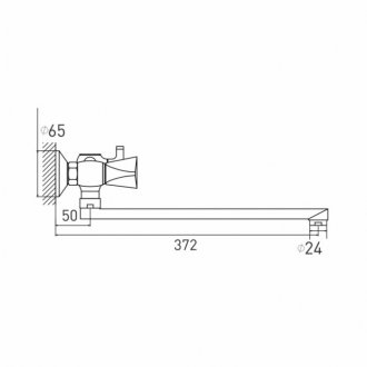 Смеситель для ванны Gross Aqua Trio 7016029С-35L(F) - Н