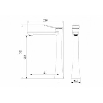 Смеситель для раковины Grossman Advans 520.K35.09.100