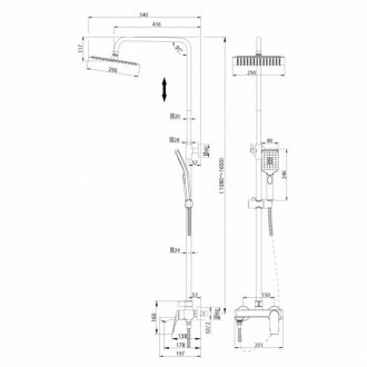 Душевая стойка Grossman Cosmo 500.K35.02.320