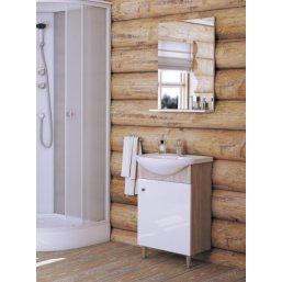 Мебель для ванной Grossman Eco Line 52 белая/дуб с...