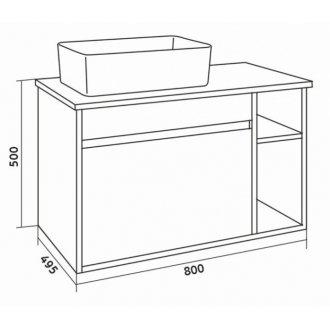 Мебель для ванной Grossman Фалькон 80 бетон GR-3020