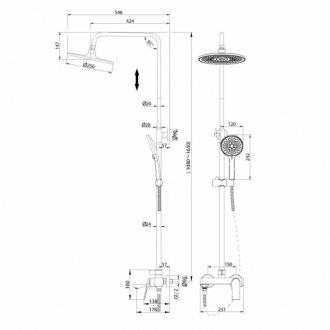 Душевая стойка Grossman Galaxy 500.K35.01.100