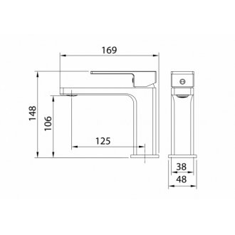 Смеситель для раковины Grossman Style 510.K35.05.100