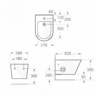 Биде подвесное Imex Arco BH1088