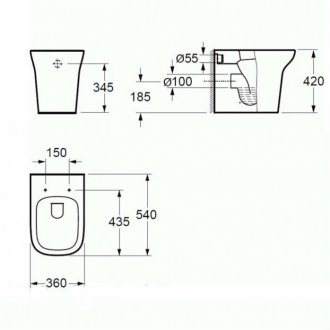 Унитаз приставной Imex Grace CB10134