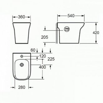 Биде напольное Imex Grace B10134