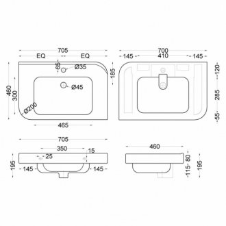 Раковина Jaquar Alive ALS-WHT-85601