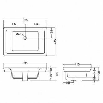 Раковина Jaquar Aria ARS-WHT-39601