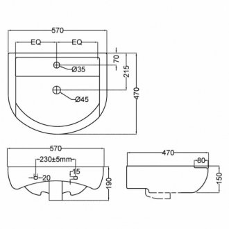 Раковина Jaquar Aria ARS-WHT-39801