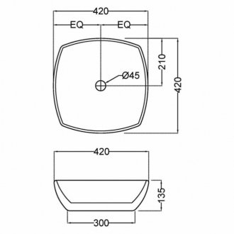 Раковина Jaquar Aria ARS-WHT-39901