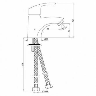 Смеситель для раковины Jaquar Eko EKO-CHR-33001B хром