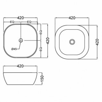 Раковина Jaquar JDR JDS-BLM-25911