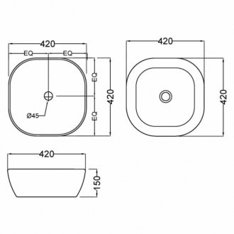 Раковина Jaquar JDR JDS-WHM-25911