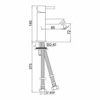 Смеситель для раковины Jaquar Kubix-F KUB-CHR-35025B хром