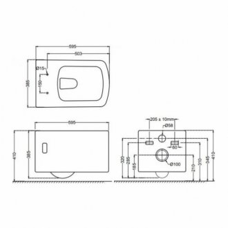 Унитаз подвесной Jaquar Kubix-F KUS-WHT-35951