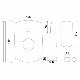 Смеситель для ванны Jaquar Kubix KUP-CHR-35065NKPM хром