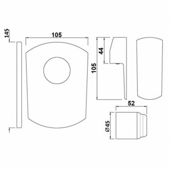 Смеситель для гигиенического душа Jaquar Kubix KUP-CHR-35227KPM хром