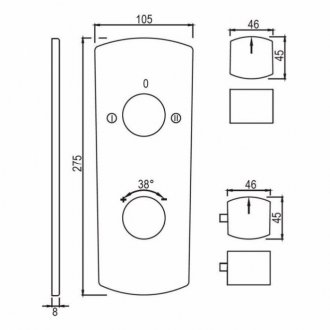 Смеситель для ванны Jaquar Kubix KUP-CHR-35681KPM хром