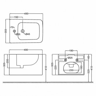 Биде подвесное Jaquar Kubix KUS-WHT-35153