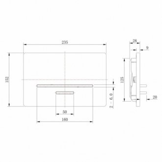 Клавиша смыва Jaquar Laguna JCP-CHR-912415 хром